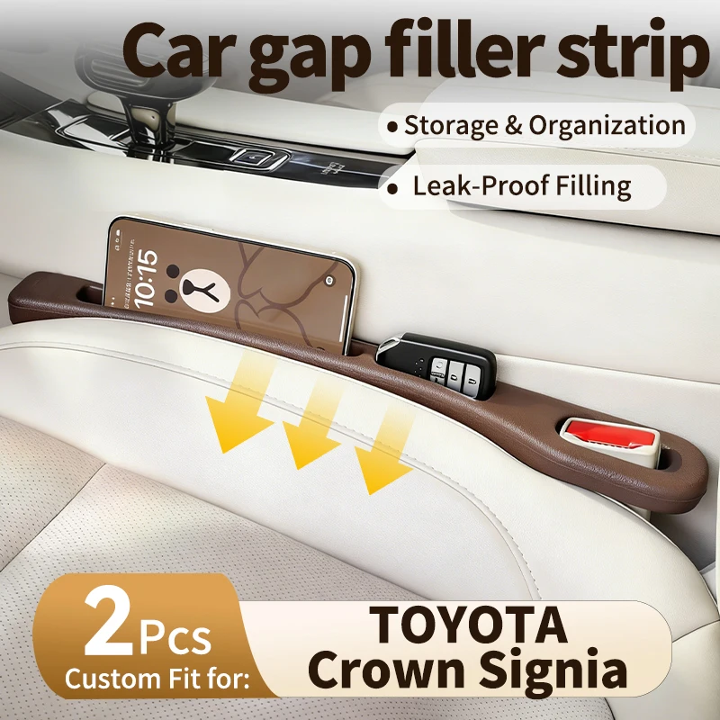 Tira a prueba de fugas para asientos de coche Toyota Crown Signia, sellador de huecos para asientos de coche y tira anticaída, accesorio práctico para almacenamiento en el coche, 1 par