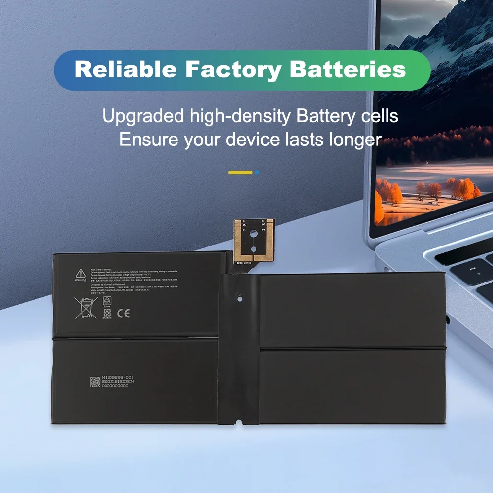 G3HTA038H DYNM02 Laptop Battery 7.57V 5940mAh for Microsoft Surface Pro 5 1796,Pro 6 1807 1809 12.3'' Series Tablet