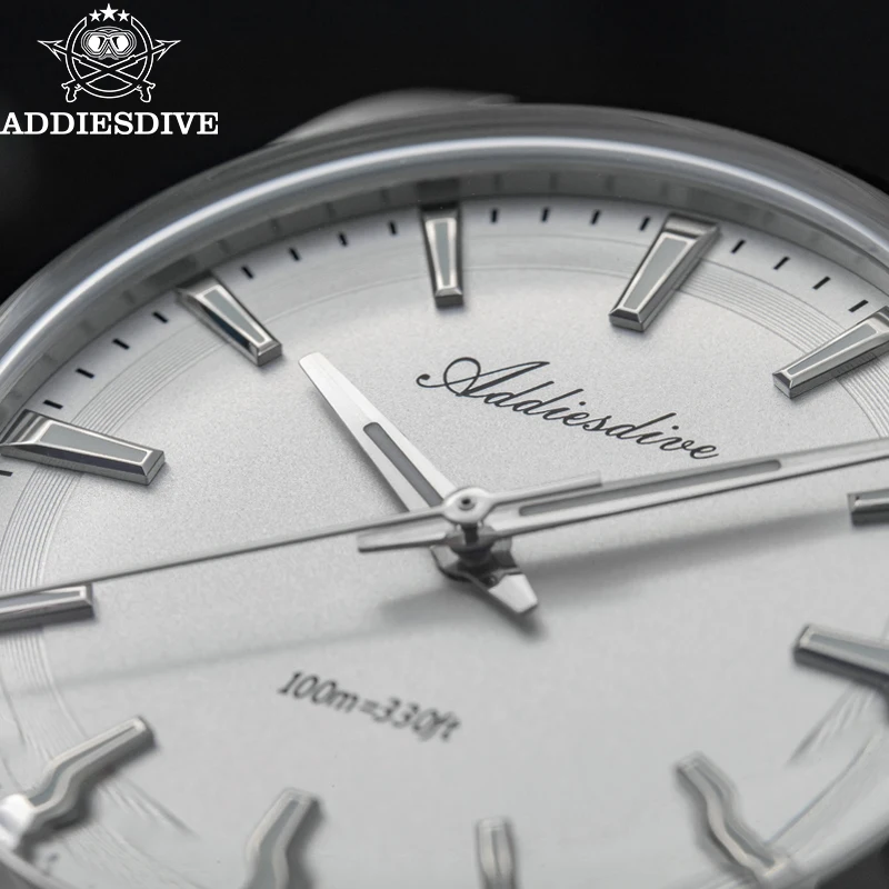 Reloj analógico ADDIESDIVE de 36mm para hombre، reloj Simple K1 con espejo de burbuja de cristal، reloj luminoso resistente al a