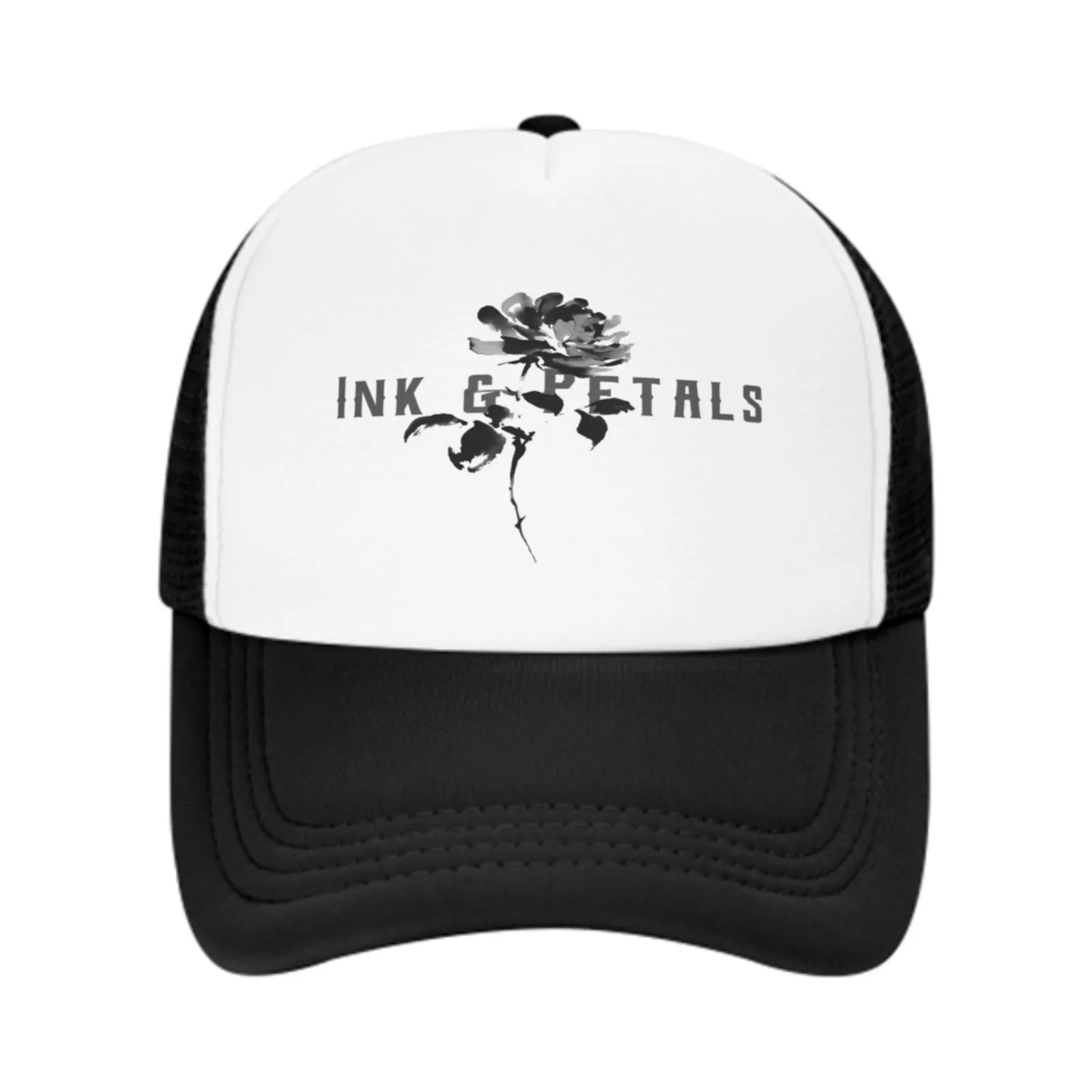 Rose Flower Trucker Hat Adjustable Mesh Baseball Cap Unisex Outdoor Breathable Summer Hat