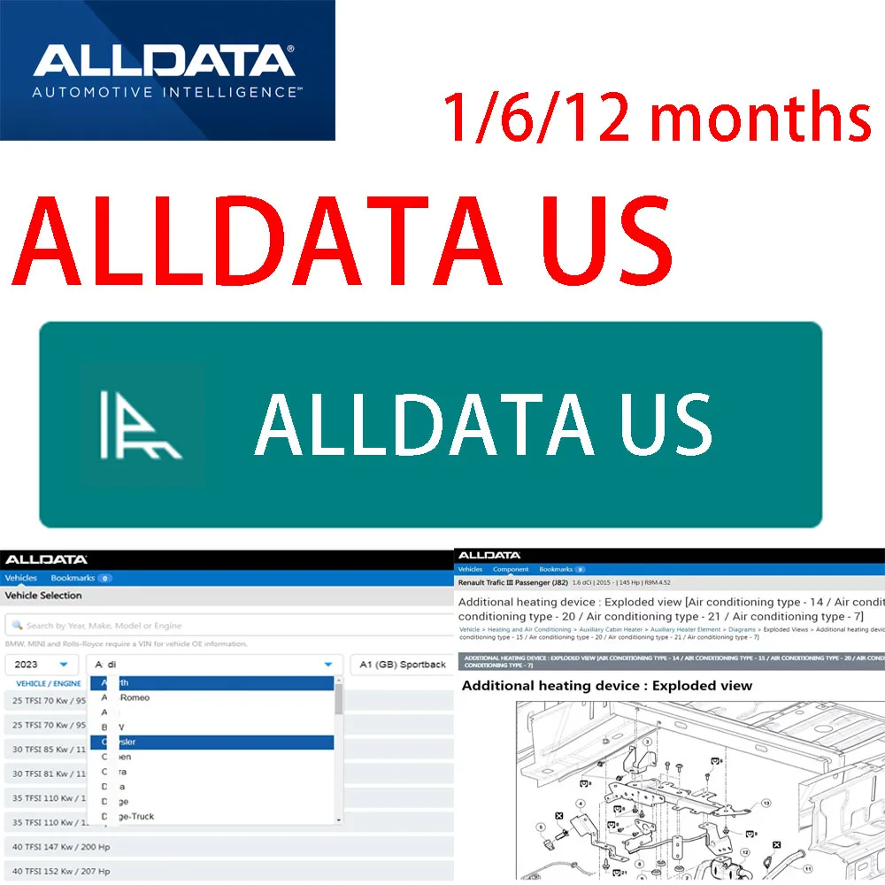 Newest Alldata US Full Version Online Login Account All Data Workshop Repair Essential Tool Online Software 2026