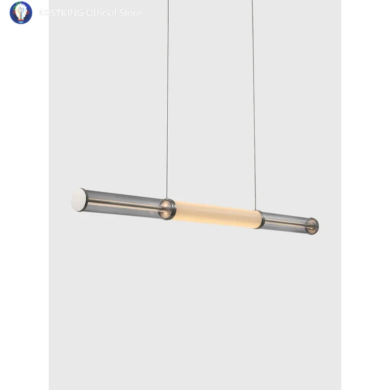 

Modern simple glass chandelier Personality art round lamp high-end atmospheric bedroom villa living room dining room lighting