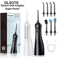 4 Cleaning Modes Oral Irrigator 320ml Black Portable Rechargeable Waterproof Dental Water Flosser Teeth Whitening Jet Floss