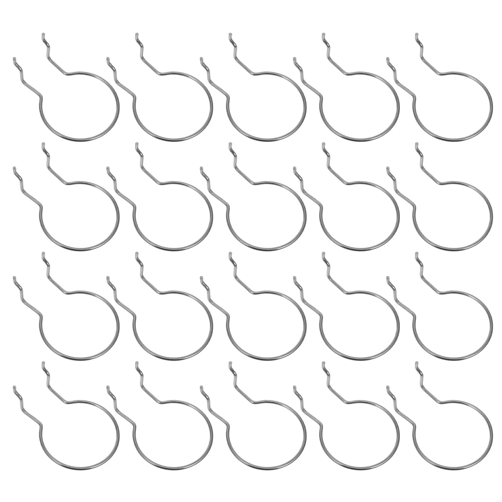 

20Pcs Stainless Steel Metal Pegboard Hooks Thickened Utility Hooks for Shop Garage Kitchen Pegboard Display Cup Holder Rings