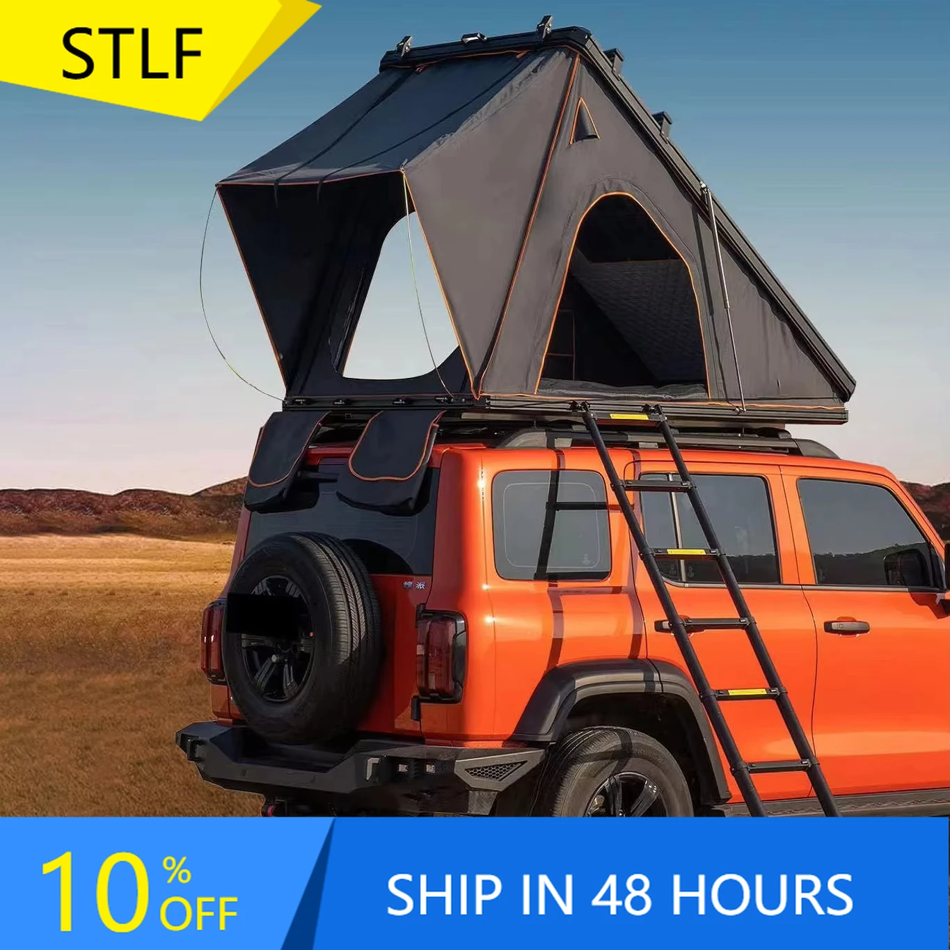 

Deren High QualityLightweight Clamshell Roof Top Tent Dachzelt Hartschale Camping Aluminum Hardshell Car Rooftop Tent Hard Shell