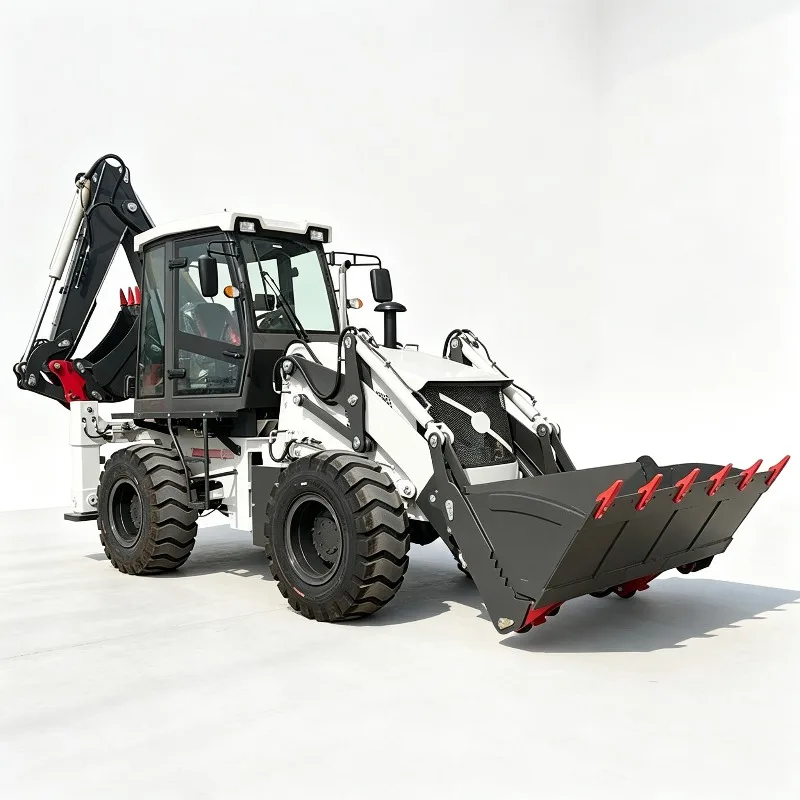 Versatile Backhoe Loader 4WD Mini for Excavator Loader Wheel Digger Front End Loader Rear Backhoe Digging Construction