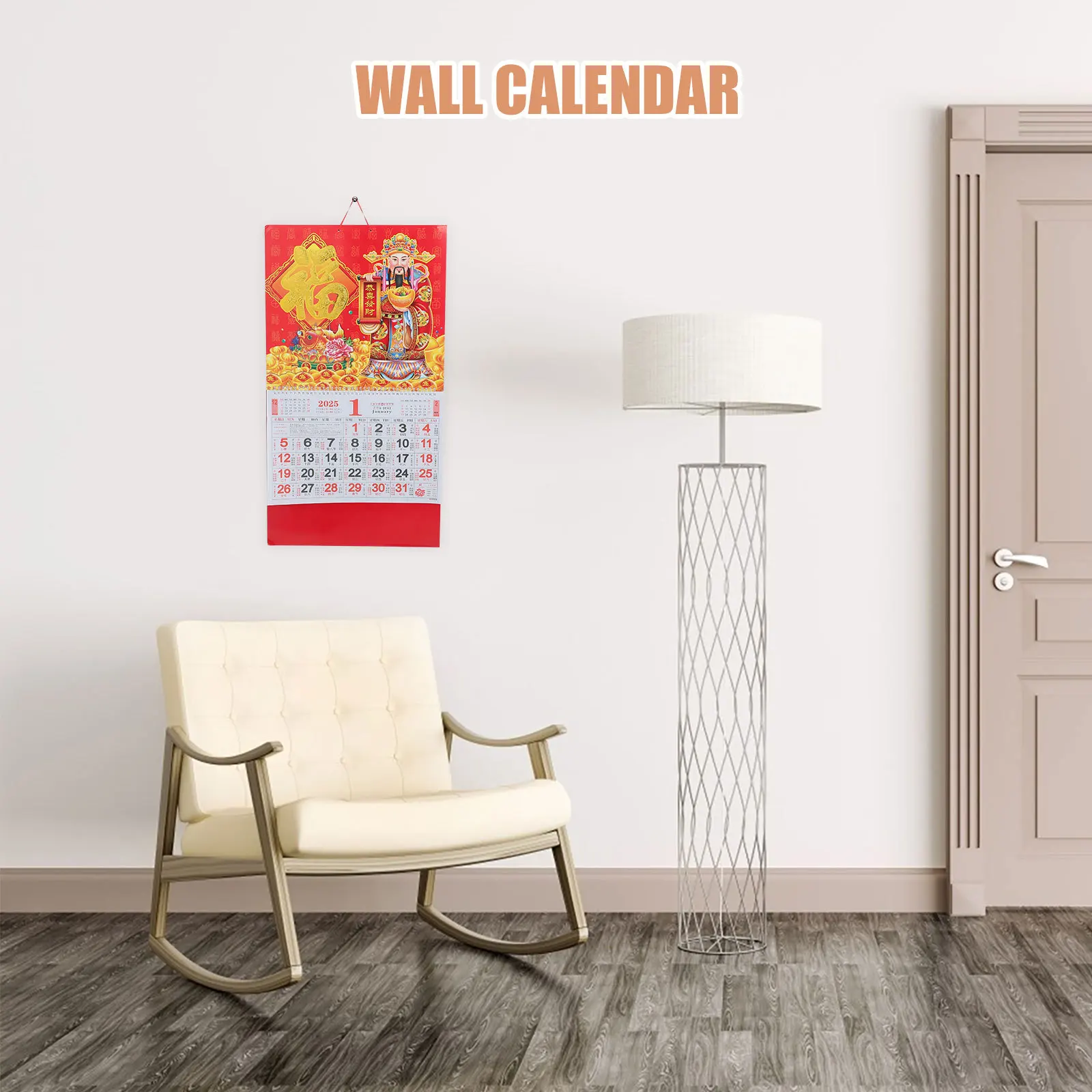 

2025 Year of The Snake Chinese Lunar Calendar Red Envelopes Monthly Planner Cultural Positive Office