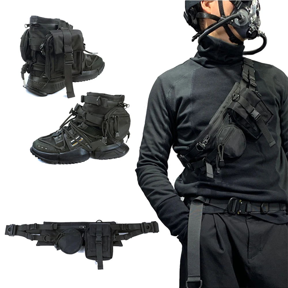 

Tactical Chest Bag Pouch Detachable Modular Waist Crossbody Packs Multi-Combination Men's Women's Sneaker Bags for Travel Hiking