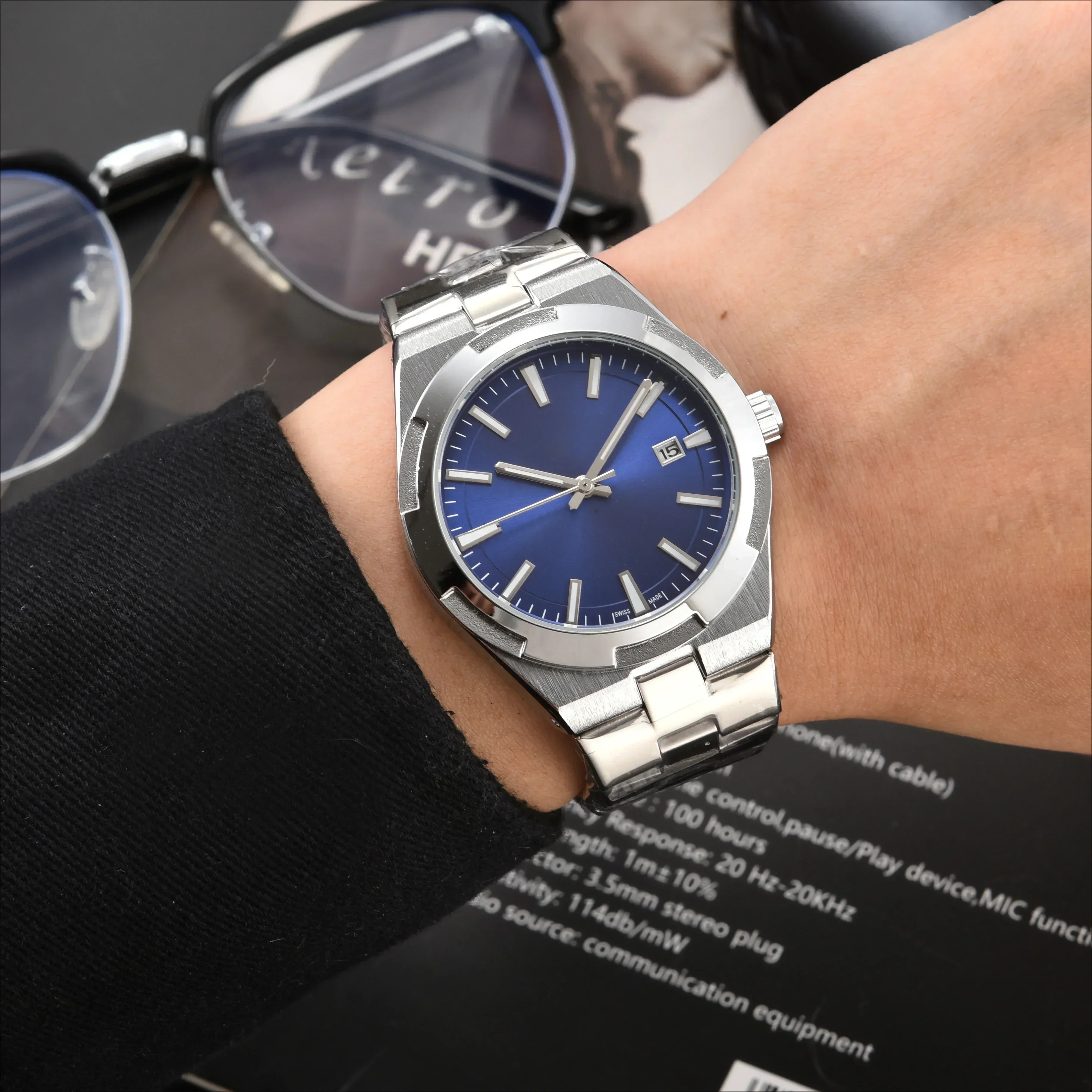 2025 AAA+ Automatic Mechanical Watches Business Casual Stainless Steel Sapphire Water Resistant Men Moon Phase Luminous Watch