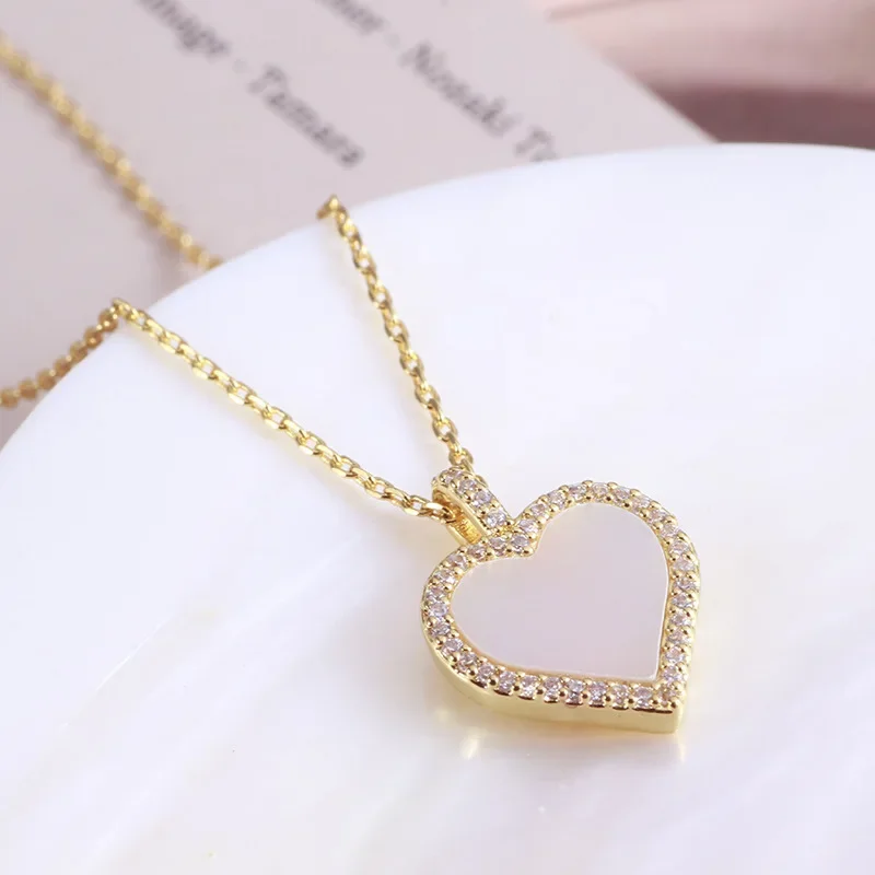 

KS European and American Simple and Versatile Niche Design Fashion Trend Love Shell Heart-shaped Pendant Necklace
