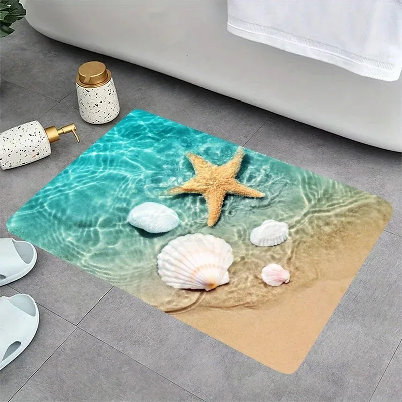 

Sea Printed Floor Mat Anti-skid Carpet Modern Fashion Home Decoration Rug Living Room Doormats Kitchen Bathroom Washable Rugs