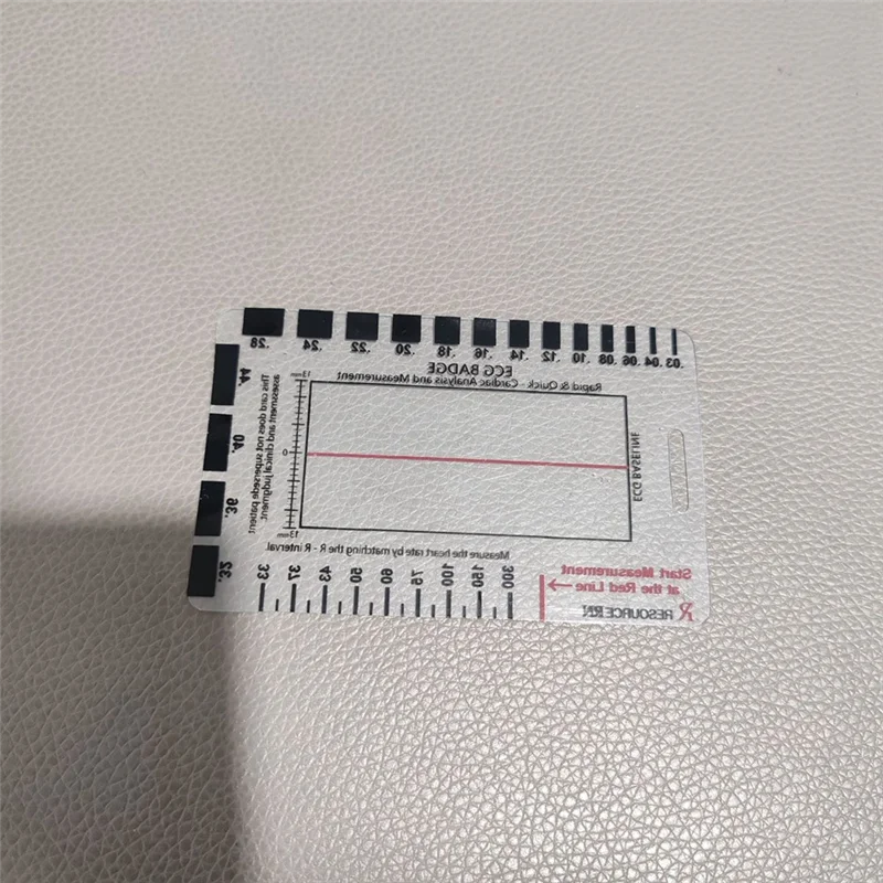 PORK-2 Stück 7-stufiges Lineal-Messwerkzeug, transparenter Messschieber, tragbares vertikales horizontales EKG-Bewertungswerkzeug aus Kunststoff