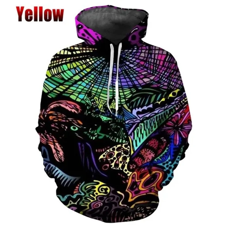 New Hoodies Psychedelic Tapestry Retro Pattern Hippie Mandala Bohemian Tapestry Ethnical Abstract Intricate Hoodies Sweatershirt