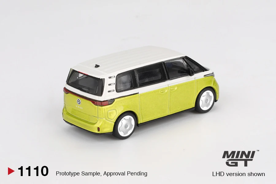 รถโมเดลโลหะผสม MINIGT 1/64 Volkswagen ID.Buzz สีขาวลูกกวาด รุ่น MGT01110-CH ของเล่นเด็กผู้ชาย