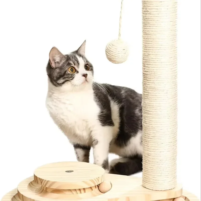 Eco-Friendly Wooden Cat Cactus Toy Cat Dog Pet Intelligence Toy Feature Wood Cat Toy