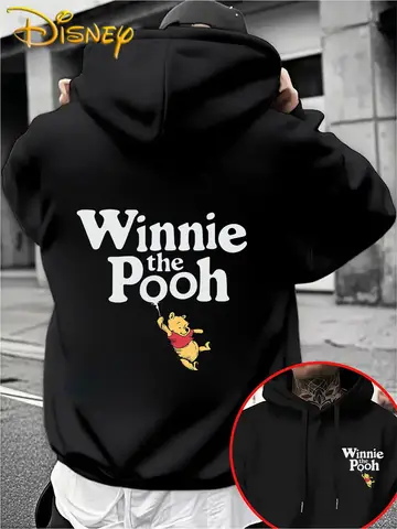 Disney Winnie the Pooh  Pattern Men's Hoodie Autumn Winter Casual Unisex Pullover Sweatshirt Tracksuit Clothing Hoody Oversized