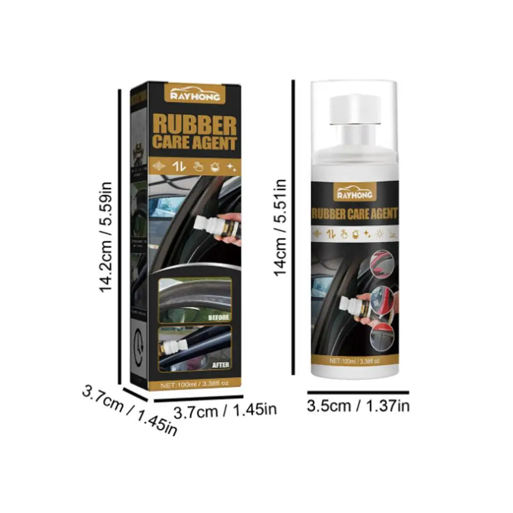 100ml Rubber Curing Agent Rubber Seal Protectant Renovator Care Liquid Car Waxing Polishing Cleaner Car Cleaning Tools