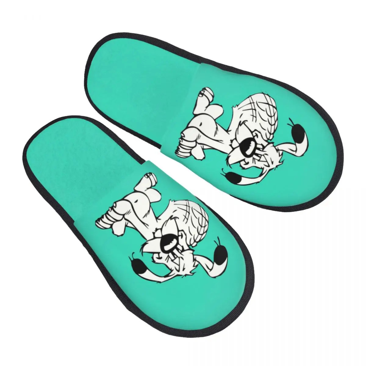 Custom Manga Asterix And Obelix Dogmatix Soft Memory Foam House Slippers Women Cute Dog Cozy Warm Anti-Skid Slipper