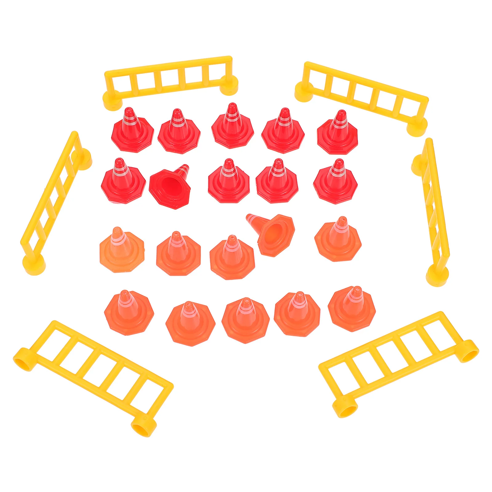 دعائم تحديد حركة المرور DIY مجموعة مخاريط أمان بناء الطرق المصغرة لعبة النشاط التعليمي لـ #4