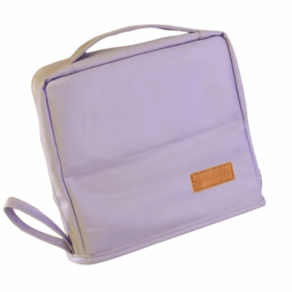 

Portable Cosmetics Storage Bag Solid Color PU Standing Pencil Case Standable Multi-Layer Cosmetic Organizer Outdoor