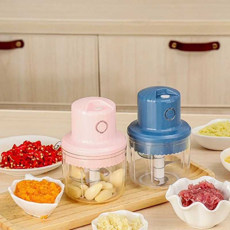 Electric Mini Food Garlic Chopper USB Portable Kitchen Meat Processor Waterproof,Tcut Fruits Onion Vegetable,100Ml