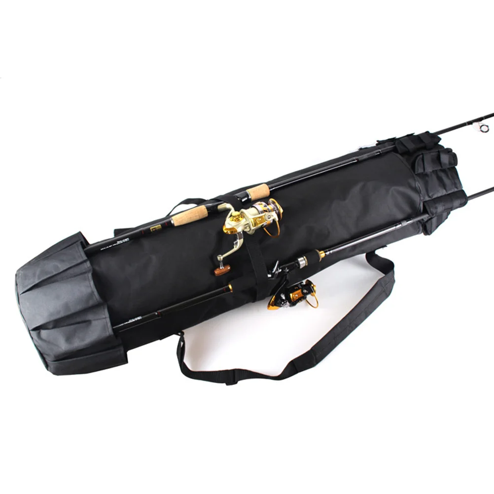 

Cylindrical Fishing Rod Bag Large Capacity Waterproof Polyester Travel Carry Case for Outdoor Sports Anti-Wear Multi-Pocket
