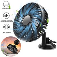 3-Speed ​​Control Universal Car Fan USB Interface Low Noise 360° Rotatable Powerful Car Cooling Air Fan for Home Desk Office Car
