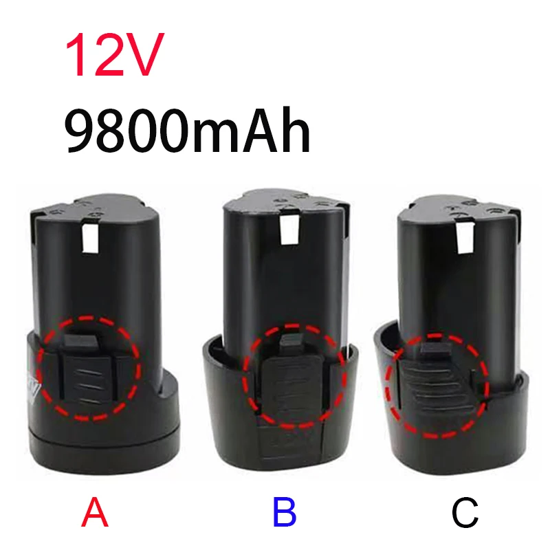 

New Original 12V 9800mAh Universal Rechargeable Battery For Power Tools Electric Screwdriver Electric drill Li-ion Battery