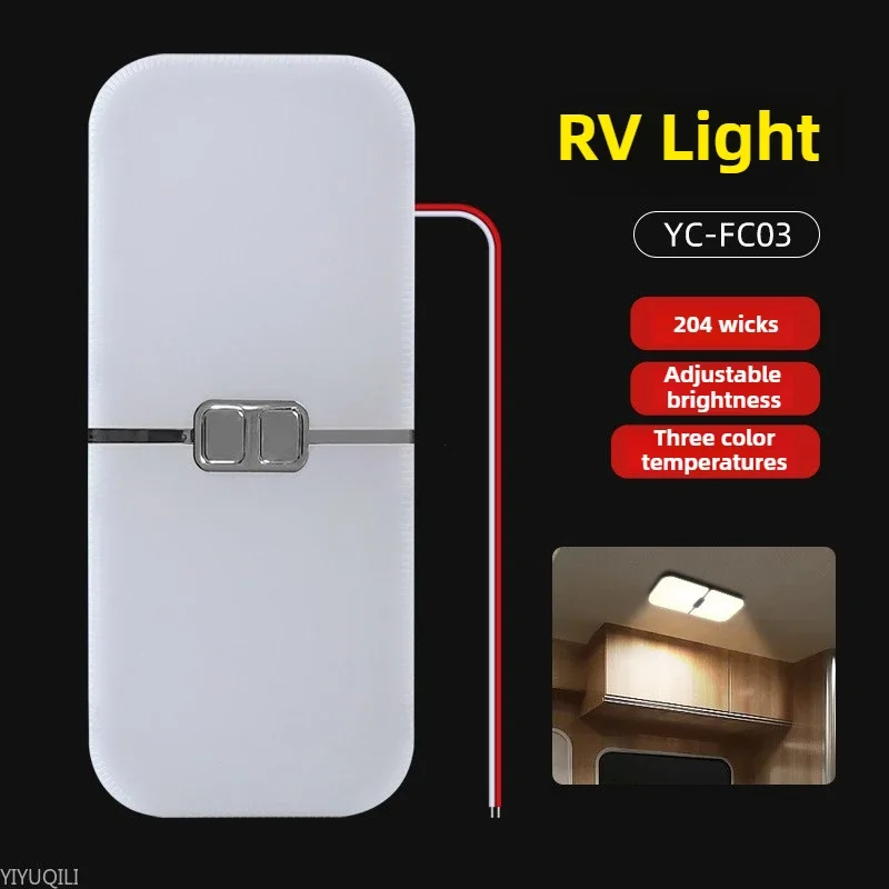 RV Lights Interior 3 Color Camper Lights 204 LEDs Dimmable 12V Led Lamps Fixture RV Ceiling Dome Light