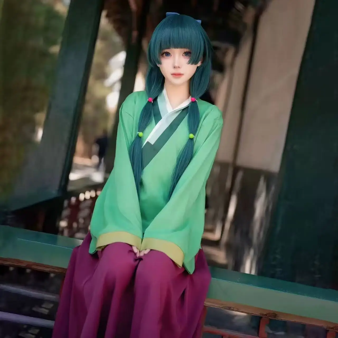Disfraz de Cosplay de Anime Maomao, Kimono de Apothecary Diaries, Uniforme Hanfu de Mao Mao, Trajes para Halloween, Carnaval y Fiestas para Mujeres