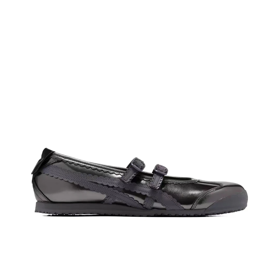 Onitsuka Tiger MEXICO 66 TGRS Women's Black Ballet Flats – Fashionable Versatile Flat-Heeled Mary Janes 1182A708-020