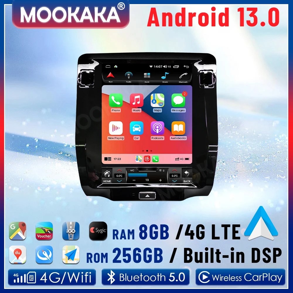 

Android Auto Carplay Multimedia Player Screen For Maserati Quattroporte 2013-2017 Car Radio GPS Navigation 10.4" Head Unit DSP
