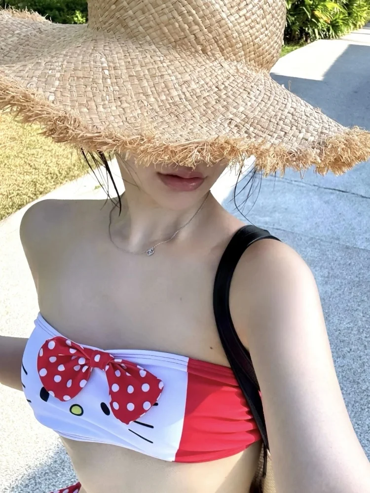 

Сексуальный комплект бикини для женщин: модный купальник в стиле ретро для отдыха на островах, с подкладкой на груди, без косточек