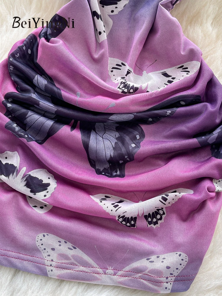 Beiyingni セクシーなナイトパーティーボディコンドレス女性花柄レーススプライシングホルターミニドレスレディースカジュアルストレッチ Vestidos