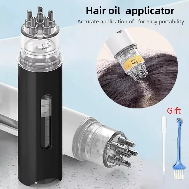 Hair Oil Applicator Scalp Massage Comb Liquid Guiding Mini Comb Essential Oil Dispenser Anti Hair Loss Scalp Care Comb view 2