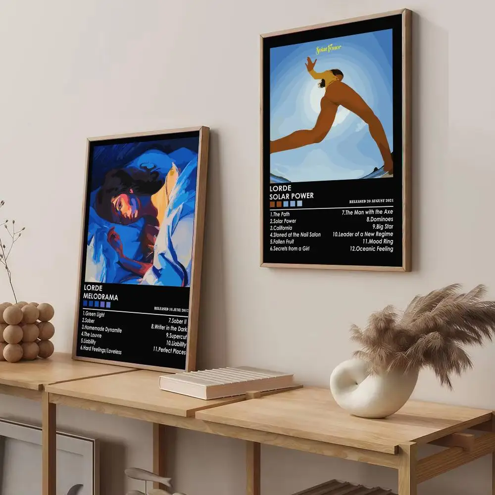 Singer L-Lorde Music Poster Modern Aesthetic Wall Art Print Trendy Bedroom Home Decor Gift