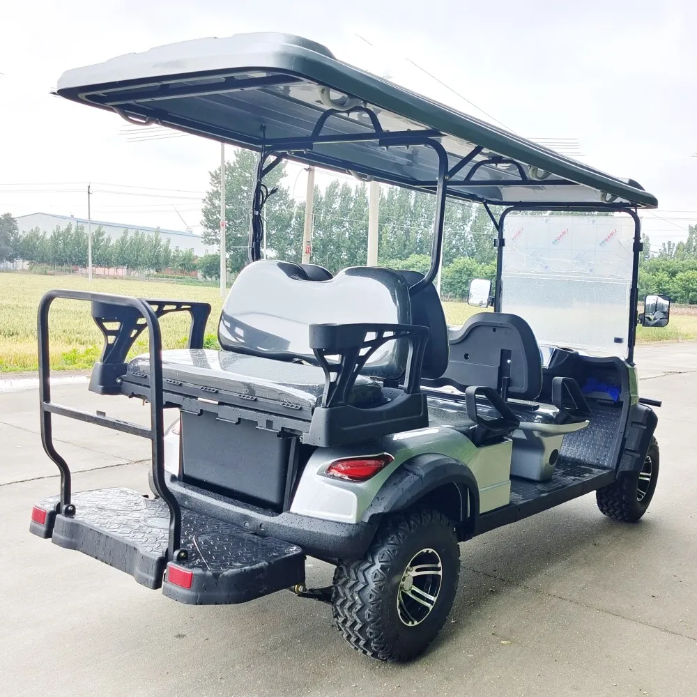 2023 New Sightseeing Vehicle 4000W 5000W Motor 3 Row 6 Seats Electric Golf Cart Four Wheels Suitable for Adult