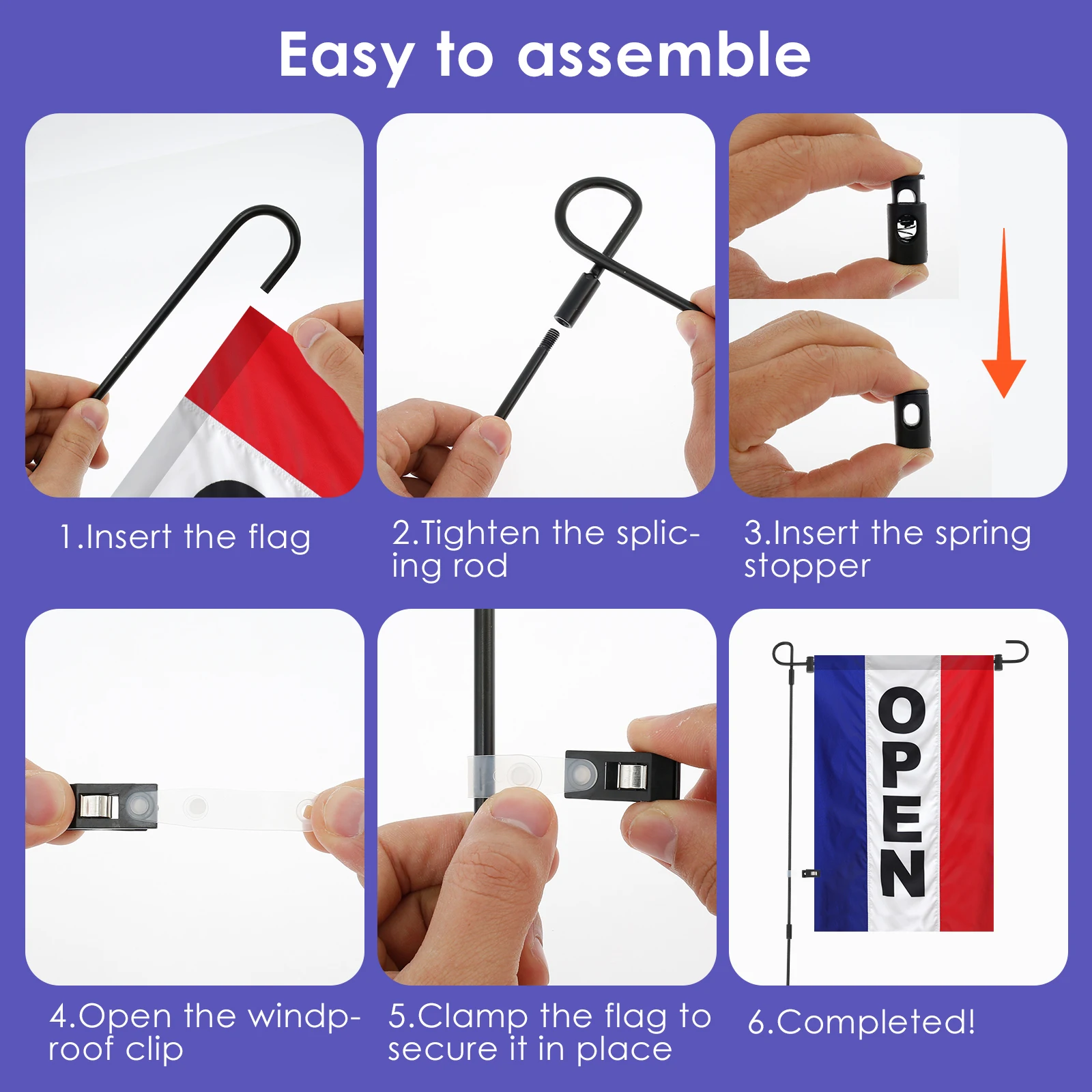 حامل علم الحديقة مقاس 34 بوصة أعمدة علم من الحديد المطاوع لأعلام 13 بوصة مقاومة للصدأ مع مشابك مضادة للرياح لحديقة الحديقة الخارجية