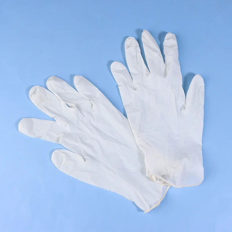 Disposable White Latex Examination Gloves