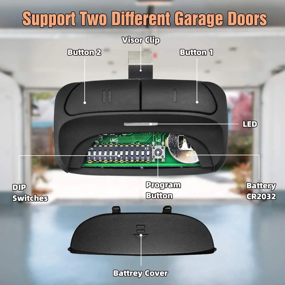 Remote Control for Gate Universal Garage Door Remote Compatible for LiftMaster Linear Gate Door Opener 300-390mhz