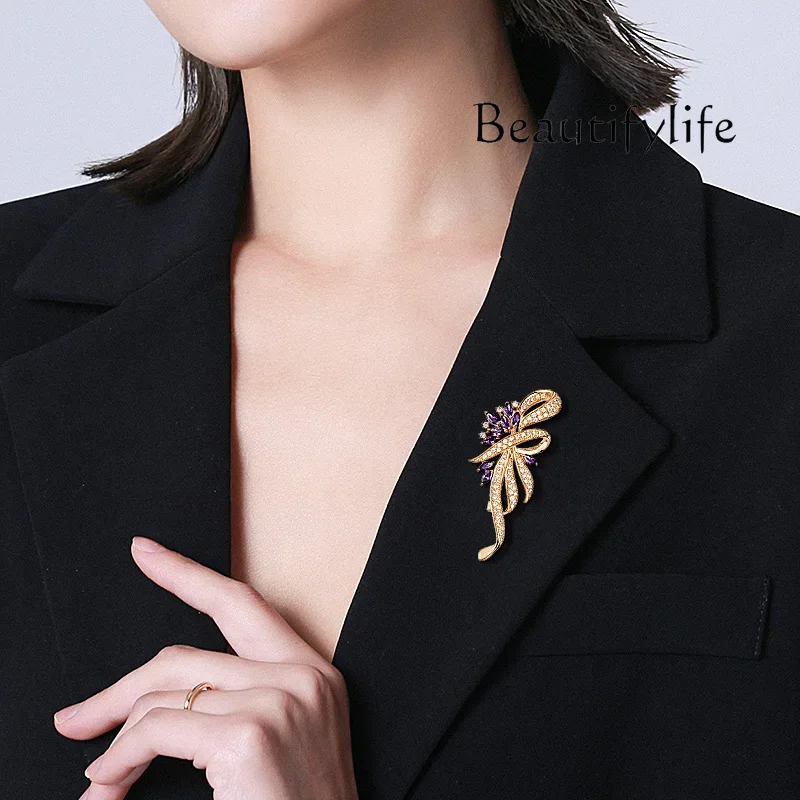 Women's suit corsage brooch women's high-end exquisite fashion high-end women's clothes pin accessories mother