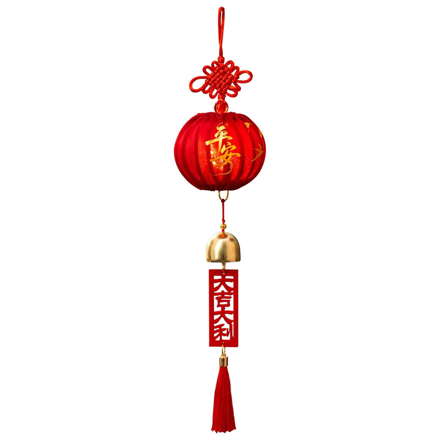 2026 Horse Year New Year Lantern Chinese Style Handmade Luminous Cloth Lantern with Tassel Small Lanterns