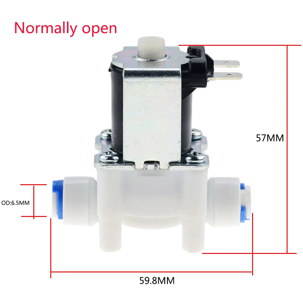 Électrovanne électrique normalement ouverte 12V DC interrupteur de débit d'entrée d'eau 1/4 "24V 220V contrôleur de distribution magnétique