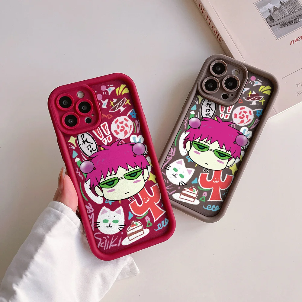 New Anime Saiki Kusuo Phone Case for iPhone 16 15 14 13 12 11 Pro Max Mini XR XS X 7 8 6 6s Plus Soft TPU Back Cover