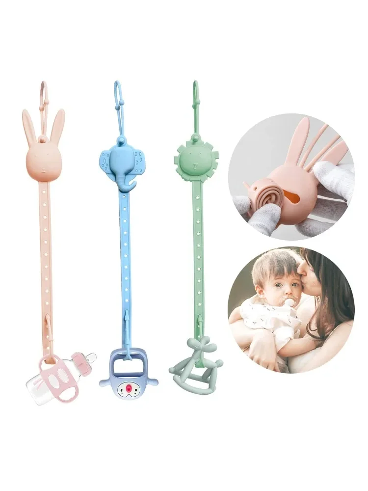 Toy Straps for Baby Silicone Setpacifier Clip for Car Seat Toy Feeding Bottle Teether High Chair Stroller Baby Toy Clips Cribs