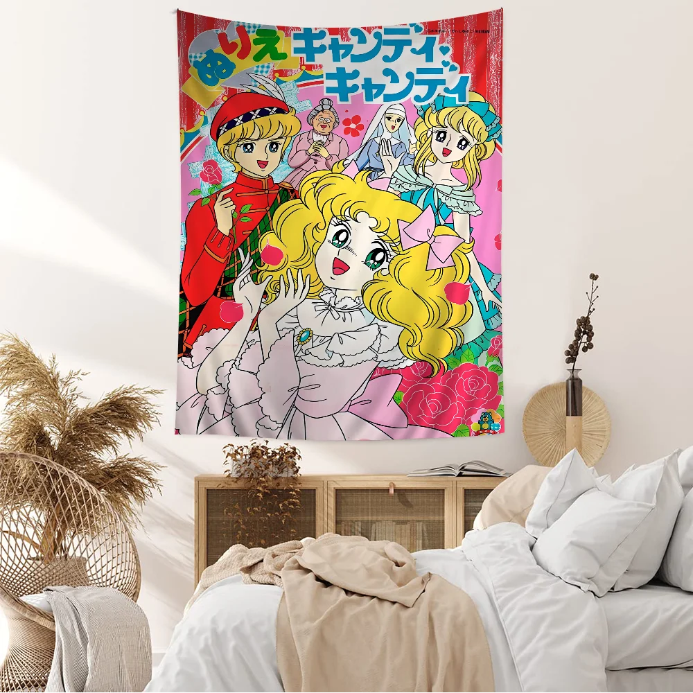 Candy Candy Anime fai da te arazzo da parete per soggiorno casa dormitorio Decor Wall Art Decor