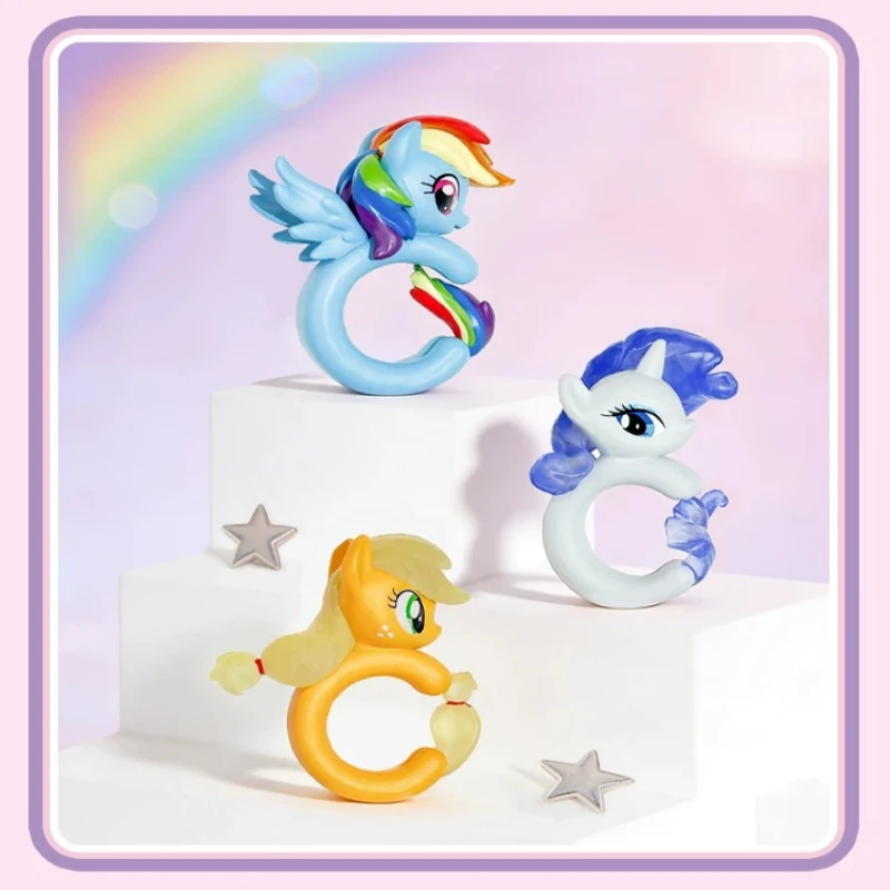 

My Little Pony Ring Blind Box Adjustable Open Cartoon Rings MLP Characters Cute Jewelry Collectible Toy for Kids Girls Gifts