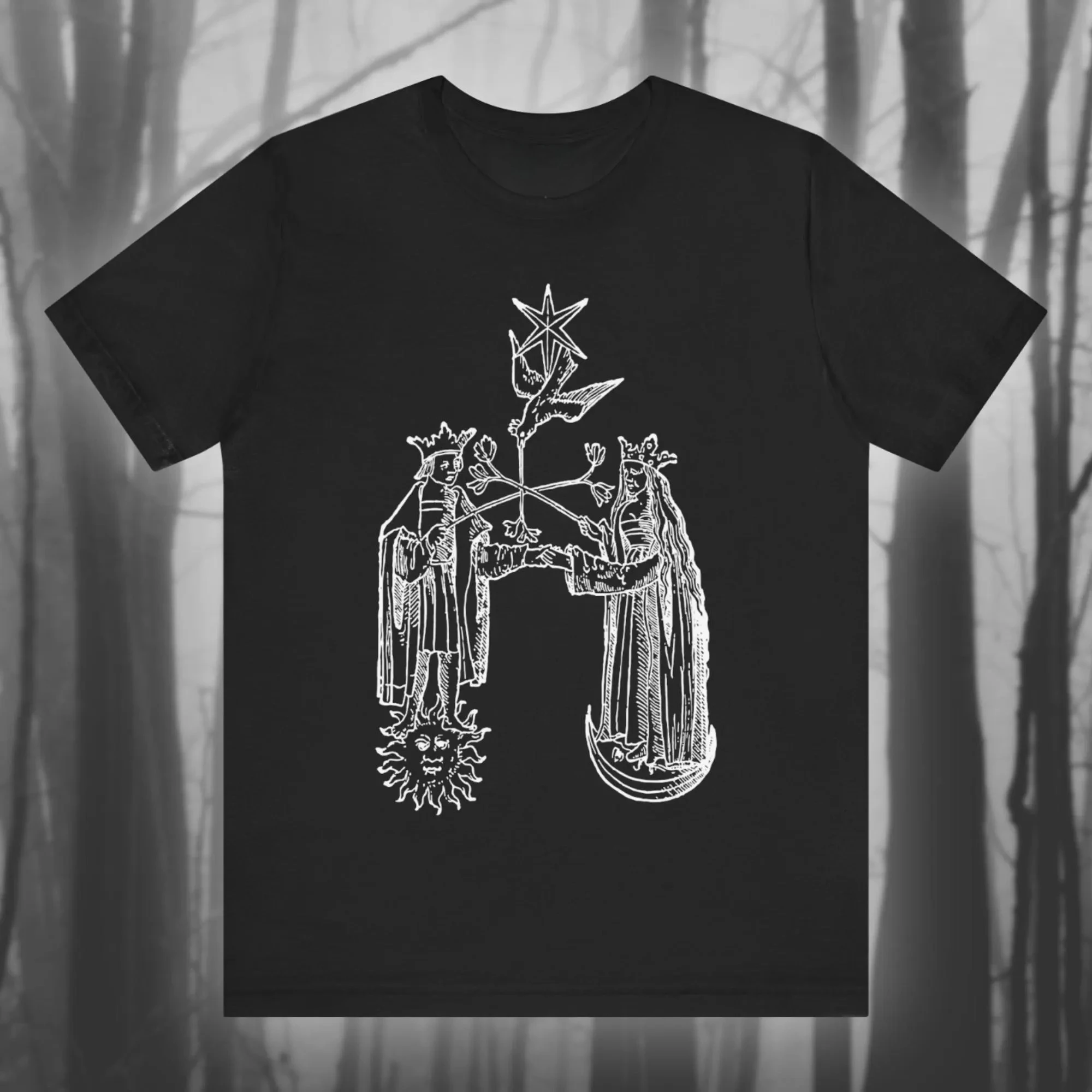 Rosarium philosophorum arte vintage camiseta esotérica arte oculta camiseta alquimia unissex t camisa de manga curta masculina