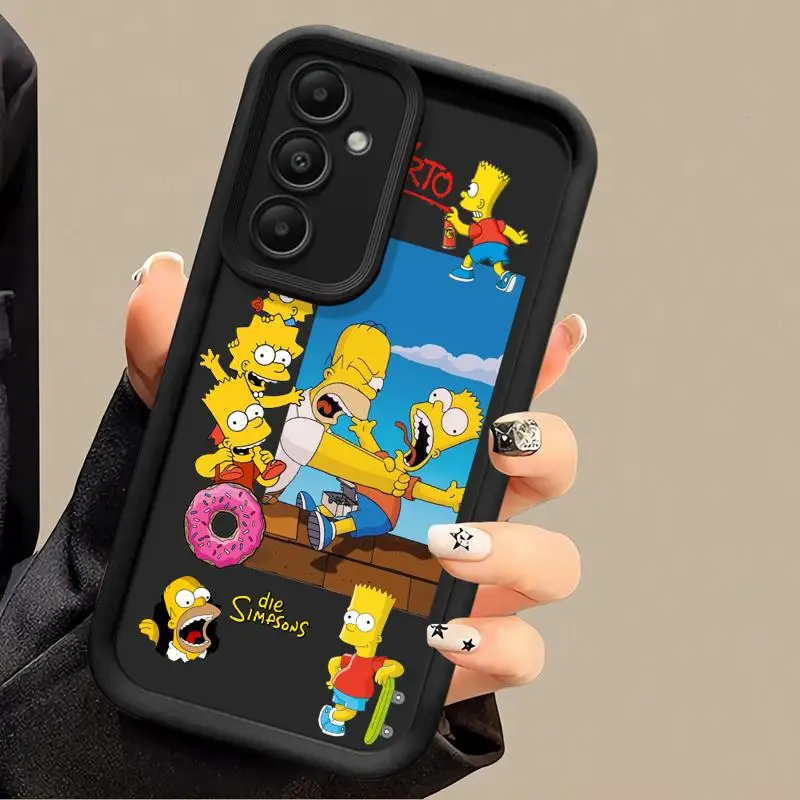 Disney Funny Cartoon Simpson Phone case for Samsung Galaxy A55 A52 A33 cases A24 A15 A12 A23 A22 5G A54 A52s A53 A14 funda Cover