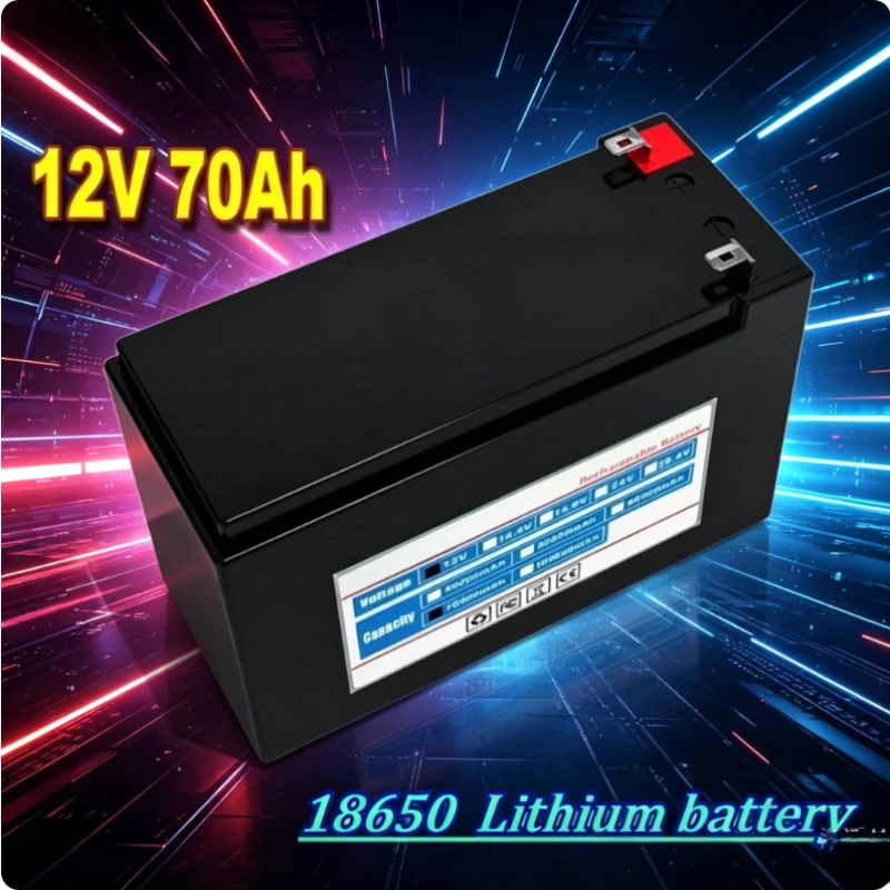

12V 18650 70000mAh Battery Pack 18650 Lithium Rechargeable Battery Solar Cell Electric Lamp 12V 3A Battery Pack